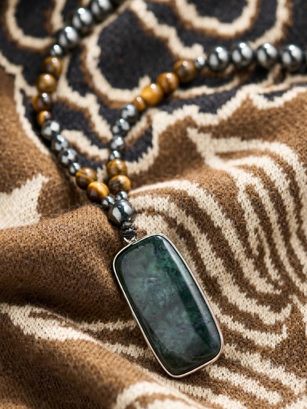 Peruvian Connection Elicia Necklace with Brown Tiger Eye Beads